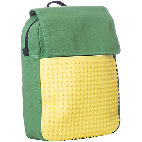 Пиксельный рюкзак Upixel «Canvas Top Lid pixel Backpack», зеленый-желтый - желтый от Upixel