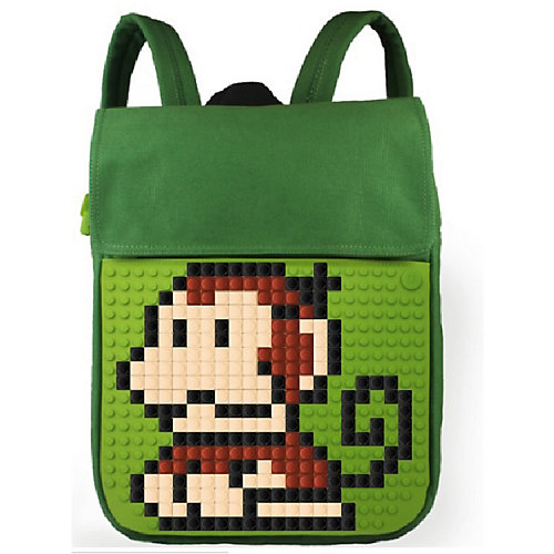 Пиксельный рюкзак Upixel «Canvas Top Lid pixel Backpack», зеленый - темно-зеленый от Upixel