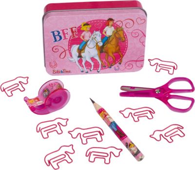 Bibi & Tina: Mini-Schreibtisch-Set pink