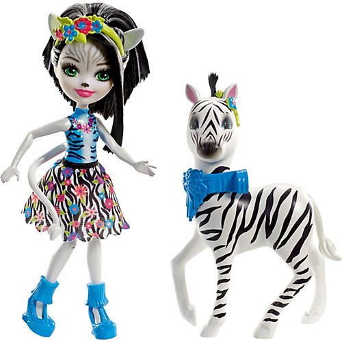 Кукла Enchantimals "С большими зверюшками" Зелена Зебра и Хуфит от Mattel