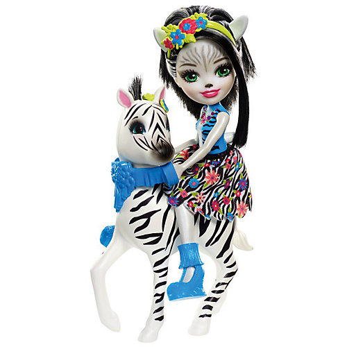 Кукла Enchantimals "С большими зверюшками" Зелена Зебра и Хуфит от Mattel