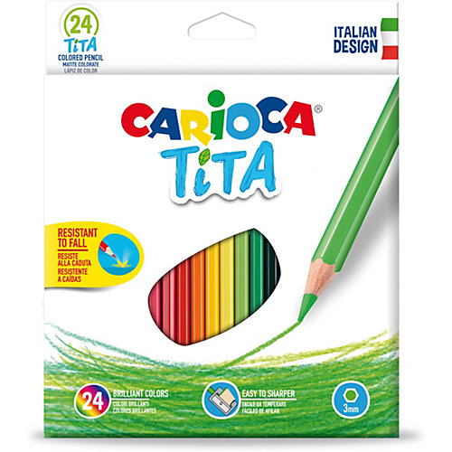 Набор карандашей цветных пластиковых Carioca Tita, 24 цвета от Carioca