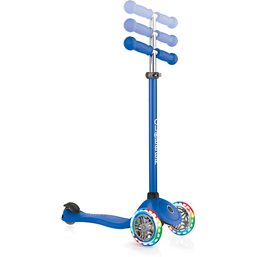 Трехколесный самокат Globber Primo Lights, синий от Globber