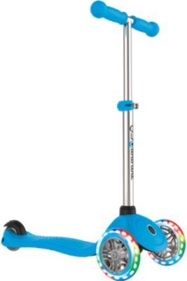 Трехколесный самокат Globber Primo Lights, голубой