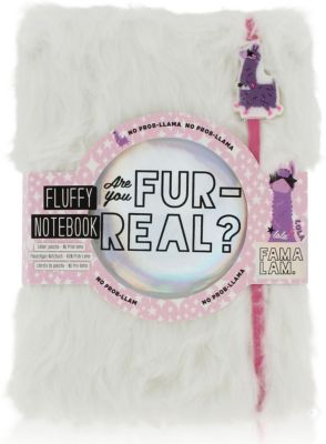 Plsch Notizbuch Lama Lola A5 wei