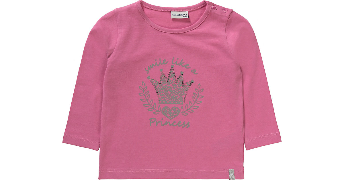 Baby Langarmshirt mit Pailletten rosa Gr. 80 Mädchen Baby