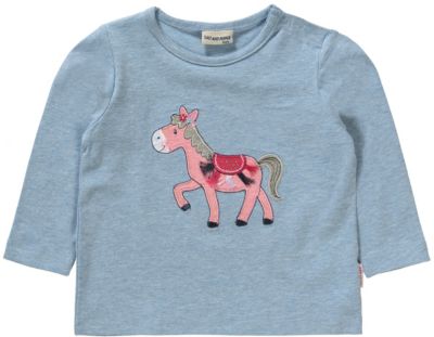 Baby Langarmshirt mit Strasssteinen blau Gr. 80 Mdchen Baby