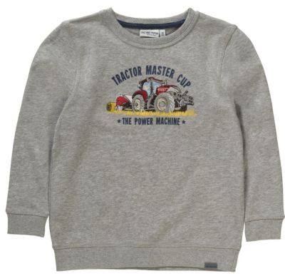 Sweatshirt , Traktor grau Gr. 116/122 Jungen Kinder