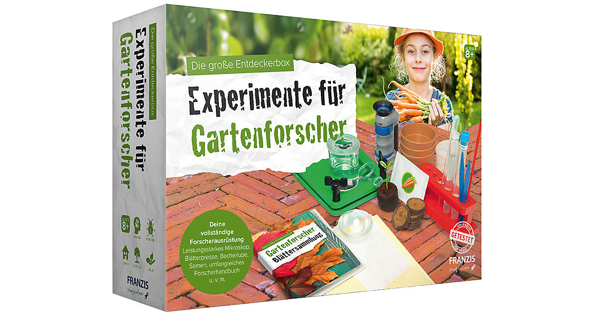 Franzis - Die große Entdeckerbox - Experimente Gartenforscher Kinder Franzis - Die große Entdeckerbox - Experimente Gartenforscher Kinder