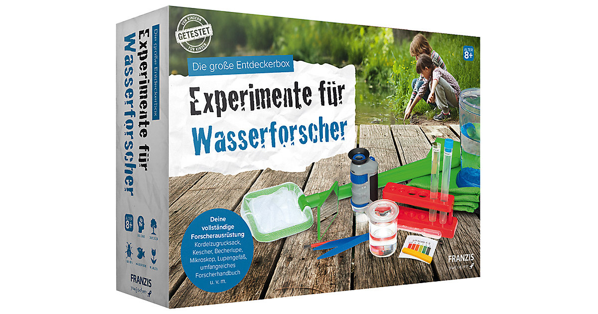 Franzis - Die große Entdeckerbox - Experimente Wasserforscher Kinder Franzis - Die große Entdeckerbox - Experimente Wasserforscher Kinder
