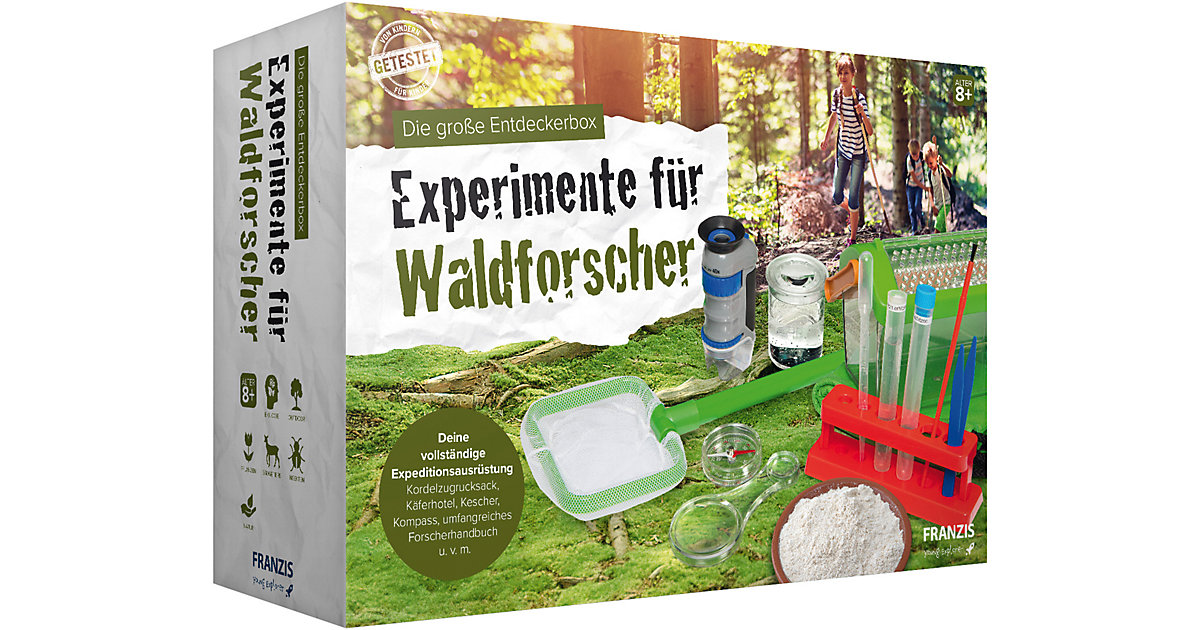 Franzis - Die große Entdeckerbox - Experimente Waldforscher Kinder Franzis - Die große Entdeckerbox - Experimente Waldforscher Kinder