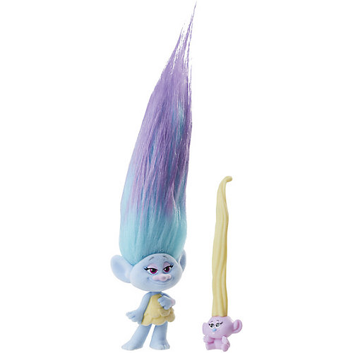 Игровой набор Trolls "Тролли с супер длинными волосами", голубой тролль от Hasbro