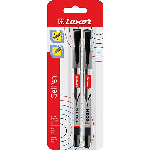 Гелевые ручки Luxor "Neo Gel Pen" 2 шт, чёрные от Luxor