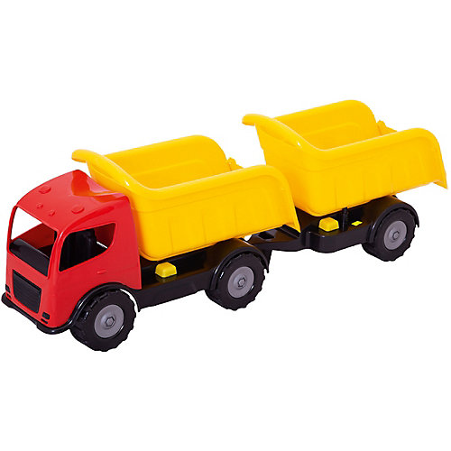 Самосвал Mochtoys с прицепом ,желтый от Mochtoys