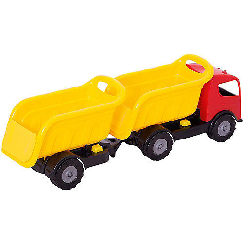 Самосвал Mochtoys с прицепом ,желтый от Mochtoys