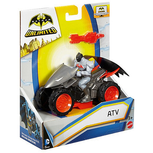 Транспортное средство DC Super Heroes Квадроцикл Бетмена, 15 см от Mattel