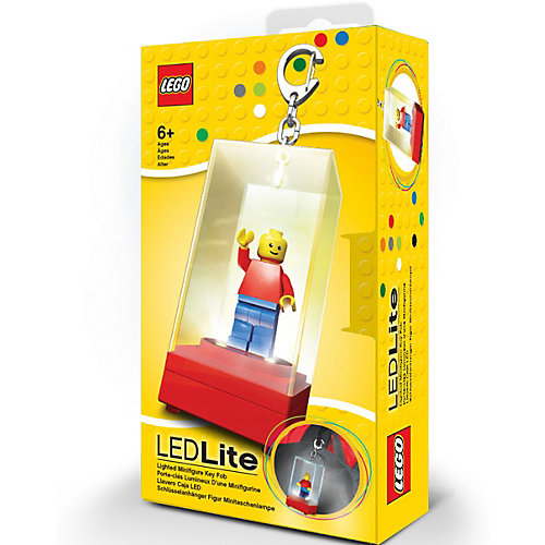 Брелок-фонарик для ключей LEGO «Футляр для минифигур» красный, синий от LEGO