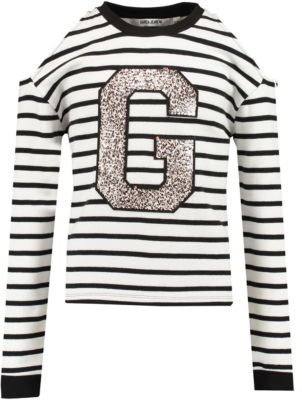 Sweatshirt mit Cut-Outs und Wendepailletten offwhite Gr. 164/170 Mdchen Kinder