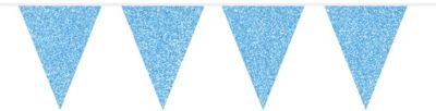 Girlande Glitzer, azurblau