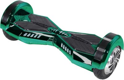 E-Balance Hoverboard ROBWAY W2 CHROM EDITION 8 Zoll mit APP-Funktion, chrom-gr�n