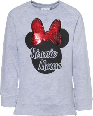 Disney Mädchen Pullover Sweatshirt Minnie Mouse grau Disney Mädchen Pullover Sweatshirt Minnie Mouse grau