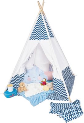 Spielzelt Tipi Dakota blau/wei�