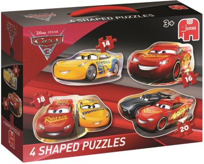 4in1 Konturenpuzzle - Cars 3 (14/16/18/20 Teile)