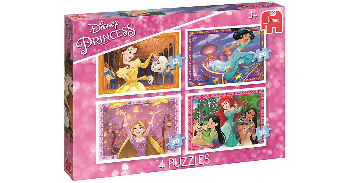 4in1 Puzzle - Disney Princess (12/20/30/36 Teile)