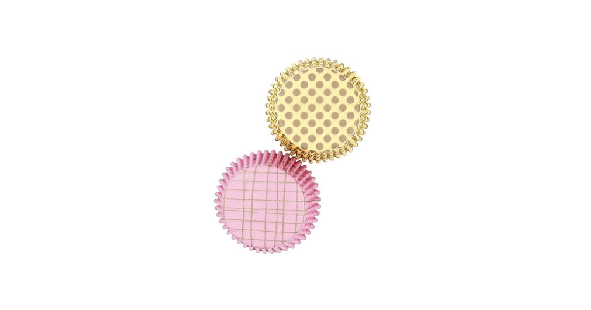 Muffinförmchen Konfetti, 60 Stück rosa/gelb