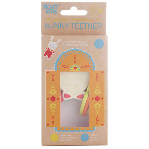 Универсальный прорезыватель Roxy-kids "Bunny", коралловый от Roxy-Kids