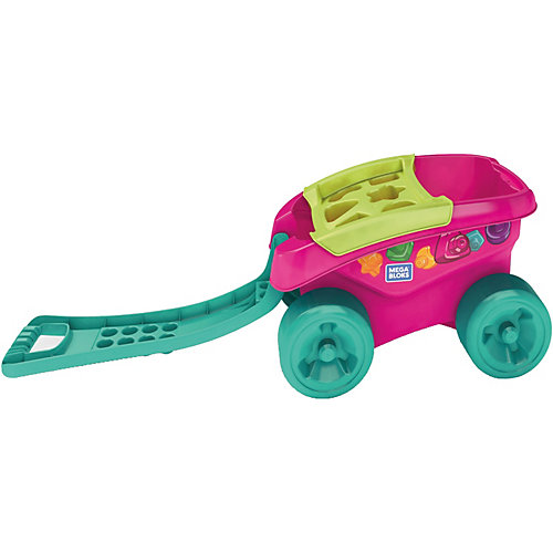 Конструктор MEGA BLOKS Тележка-сортер для сбора деталей, розовая от Mattel