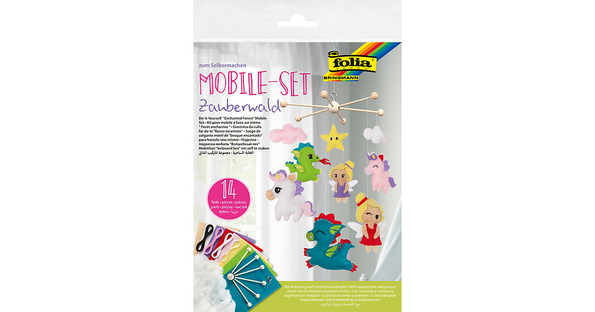 Kreativset Mobile Zauberwald Filz, 14-tlg.