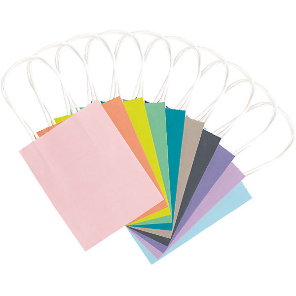 Papier-Geschenktüten 12 x 15 cm, 20 Stück farbig sortiert
