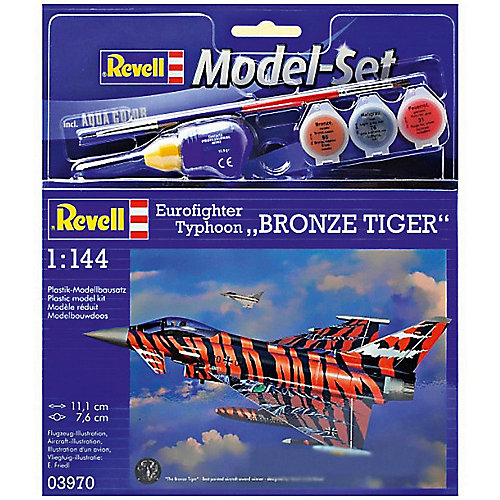 Сборная модель Revell "Истребитель Еврофайтер Бронзовый тигр" с красками от Revell