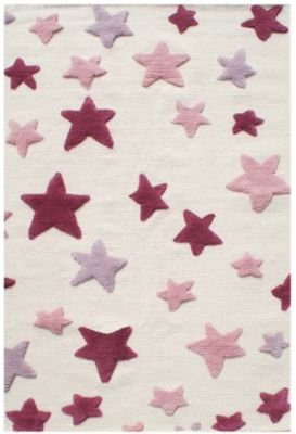 Kinderteppich, SEASTAR natur/rosa-rot, 100 x 160 cm