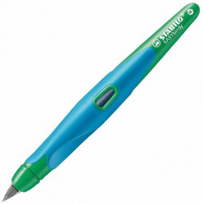 Перьевая ручка Stabilo "Easybirdy" для правшей, зелено-голубая