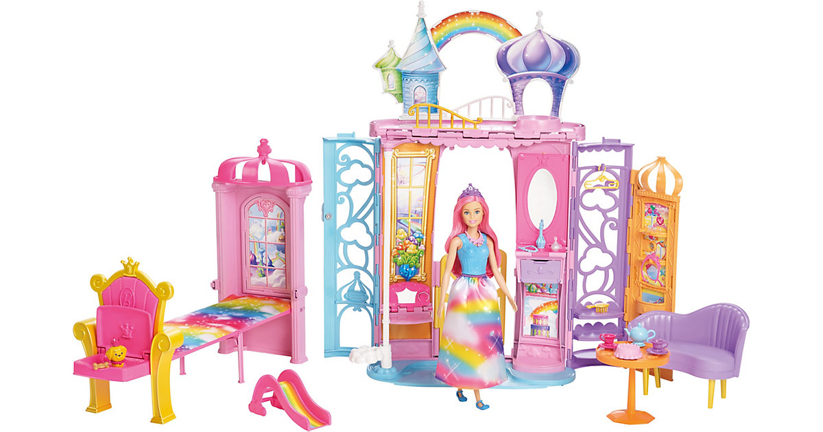 Barbie Dreamtopia Regenbogen-Königreich Schloss und Puppe Barbie Dreamtopia Regenbogen-Königreich Schloss und Puppe