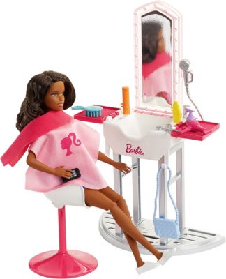 Barbie DeluxeSet Möbel Salon & Puppe Barbie