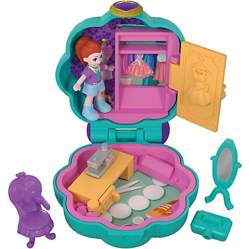 Игровой набор Polly Pocket Smart Stick, зелёный цветок от Mattel