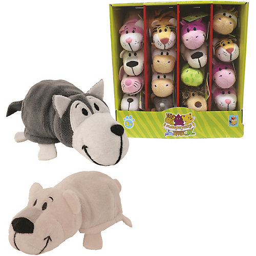 Мягкая игрушка-вывернушка 1toy Хаски - Полярный медведь, 12 см от 1Toy