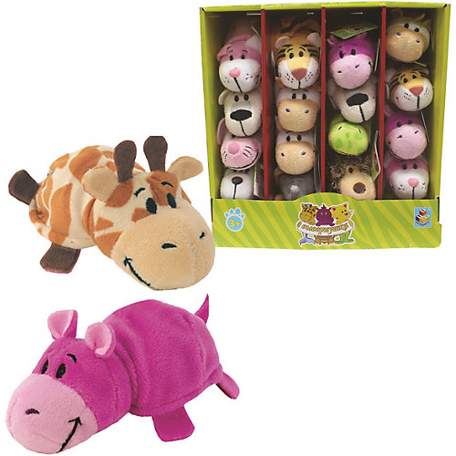 Мягкая игрушка-вывернушка 1toy Жираф - Бегемот, 12 см от 1Toy