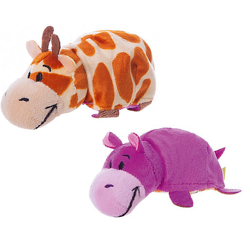 Мягкая игрушка-вывернушка 1toy Жираф - Бегемот, 12 см от 1Toy