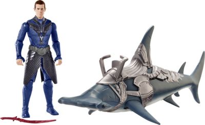 DC Aquaman Figur (15cm) Vulko + Hammerhai mit R�stung