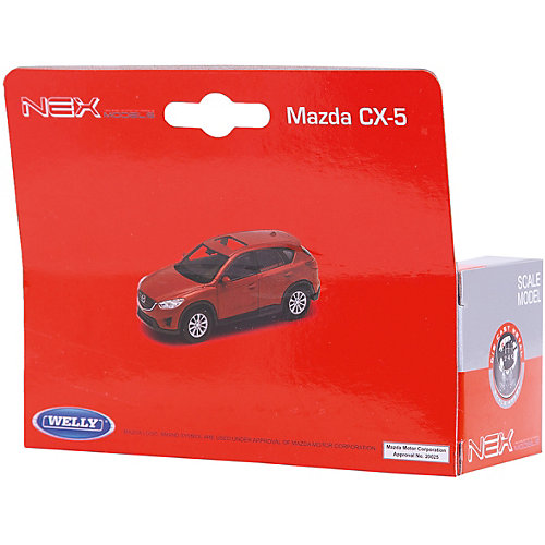 Коллекционная машинка Welly "Mazda CX-5", 1:34-39, синяя от Welly