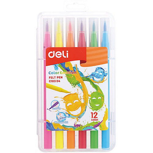 Фломастеры Deli "Color Emotion", 12 цветов от Deli