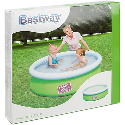 Бассейн с надувным бортом цветной, Bestway, зеленый от Bestway