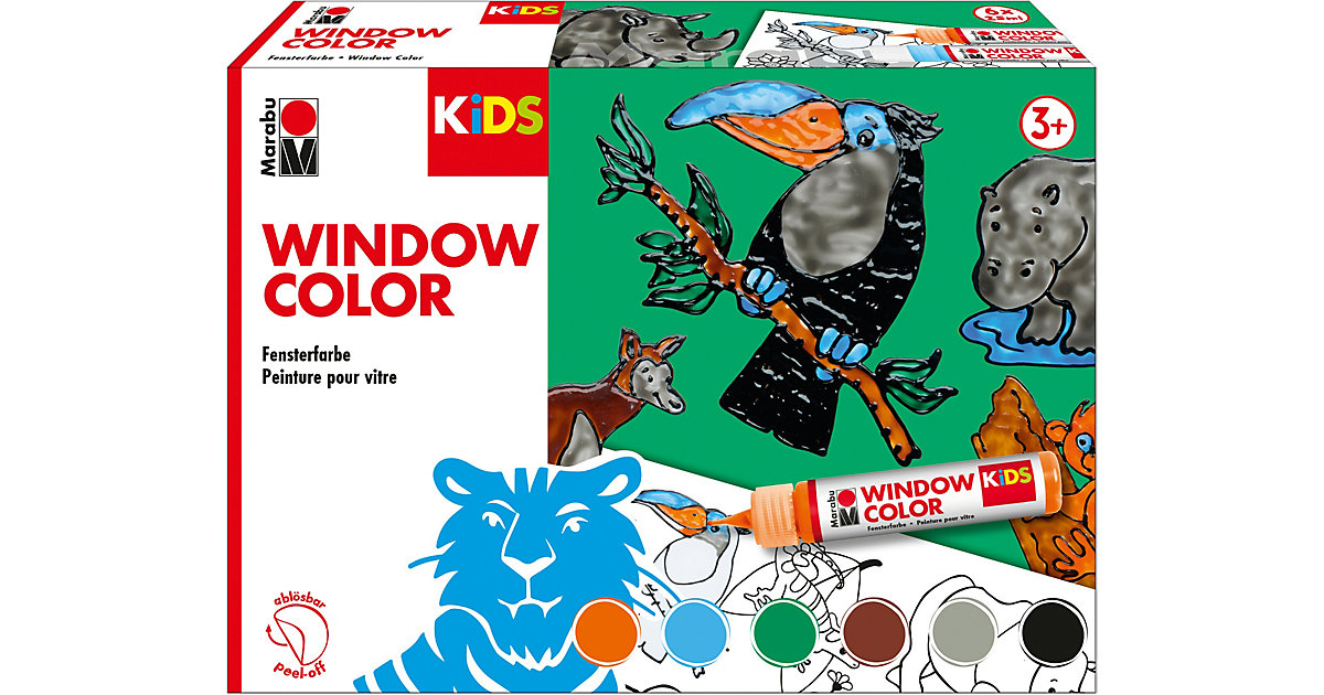 KIDS Window Color Set DSCHUNGEL, 6 x 25 ml