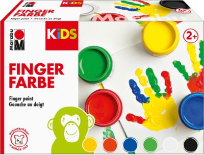 KIDS Fingerfarbe, 6 x 100 ml