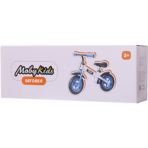 Беговел Moby "Kids KidRun", 10", бело-синий от Moby Kids