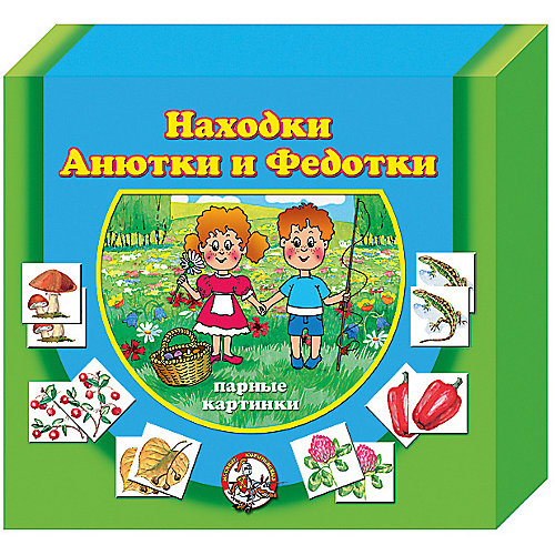 Развивающая игра Десятое королевство "Парные картинки Мемо" Находки Анютки и Федотки